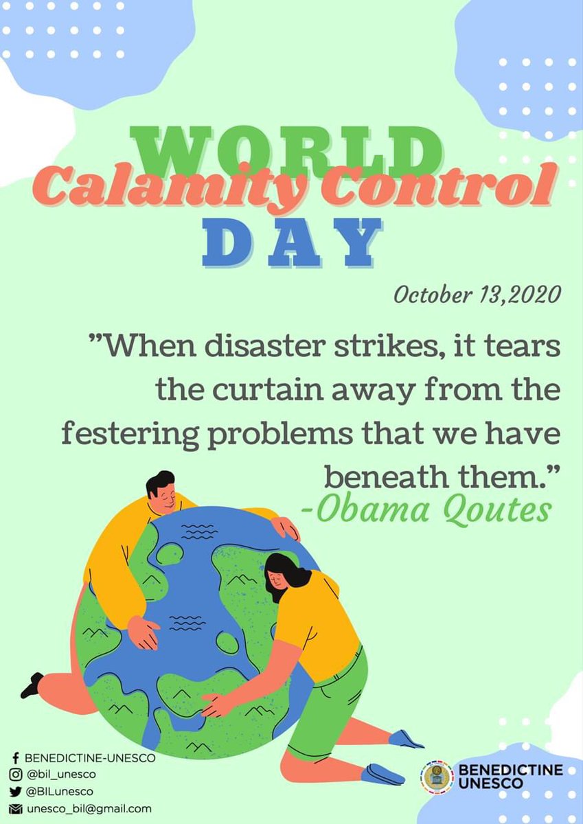 BILunesco's tweet photo. 🌎 𝐓𝐨𝐝𝐚𝐲, we celebrate 𝐖𝐨𝐫𝐥𝐝 𝐂𝐚𝐥𝐚𝐦𝐢𝐭𝐲 𝐂𝐨𝐧𝐭𝐫𝐨𝐥 𝐃𝐚𝐲 to convey that disasters can be prevented if there are disaster risk reduction strategies to manage, reduce, and avoid new risks.
#WorldCalamityControlDay
#BILUNESCO https://t.co/yb5tXnwxCV