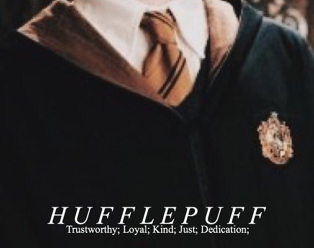 Hufflepuff is the most inclusive among the four houses: valuing hard work, dedication, patience, loyalty, and fair play rather than a particular aptitude in its students. They are known to have a strong moral code, and a sense of right and wrong.