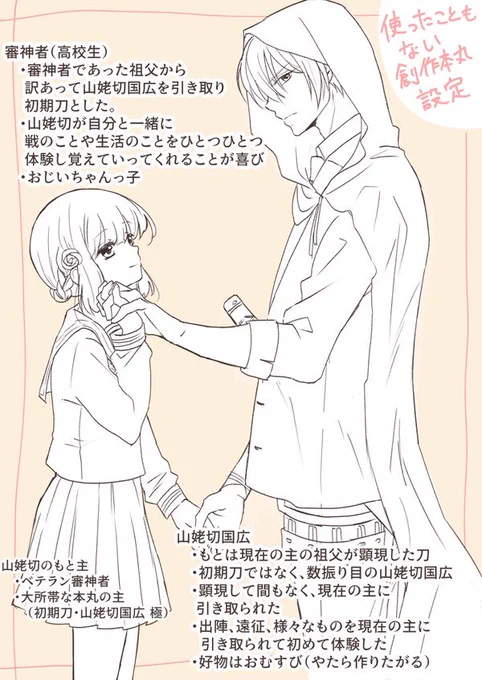 ※姥さに/創作審神者
あまりに留守にしてしまってるので再掲!☺︎姥さにさん創作設定です 