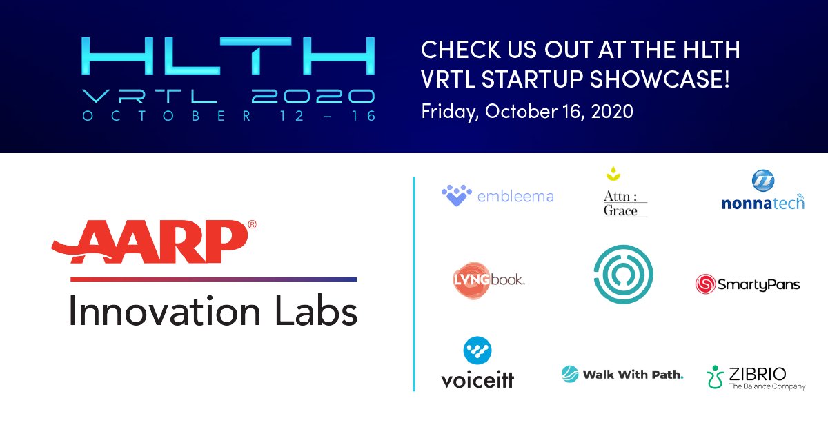 AgeTech Collaborative™ from AARP (ILabs) (@agetechcollab) on Twitter photo Attending #HLTH2020? Don’t miss <a href="/InnovationAndy/">Andy Miller</a> on 10/15 at 4:55PM talking about Grassroots Innovation for Aging in Place and our Startup Showcase on 10/16 at 2:55 PM, where startups will display their #solutions that will change the future of aging. hlth.com/virtual Attending #HLTH2020? Don’t miss <a href="/InnovationAndy/">Andy Miller</a> on 10/15 at 4:55PM talking about Grassroots Innovation for Aging in Place and our Startup Showcase on 10/16 at 2:55 PM, where startups will display their #solutions that will change the future of aging. hlth.com/virtual