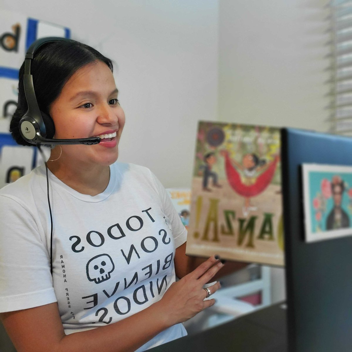 ESL teacher Mayra Morales-Scott always gives her phone number to families. She understands how hard it can be for Spanish speaking parents to get the info they need.Now with added volunteers, Lakewood Elem has a team of bilingual speakers helping support families. (6/7)