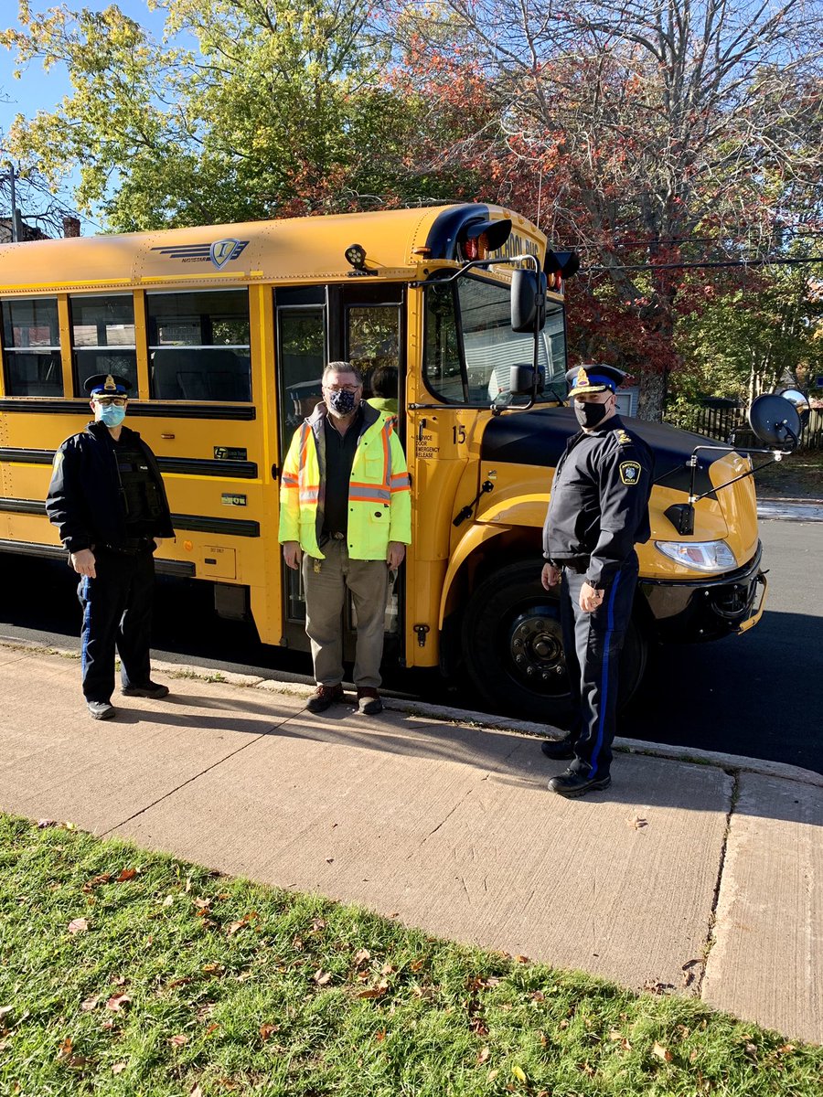 Morning meeting with <a href="/AmherstPD/">Amherst Police Dept Nova Scotia</a> Chief Pike, Deputy Chief Hunter, and #ChignectoFamily Transportation Foreman Delbert Green at Spring Street Academy to finalize a change to the Bus Zones. More information about the change will be posted soon. #BusSafety #CommunityPartners