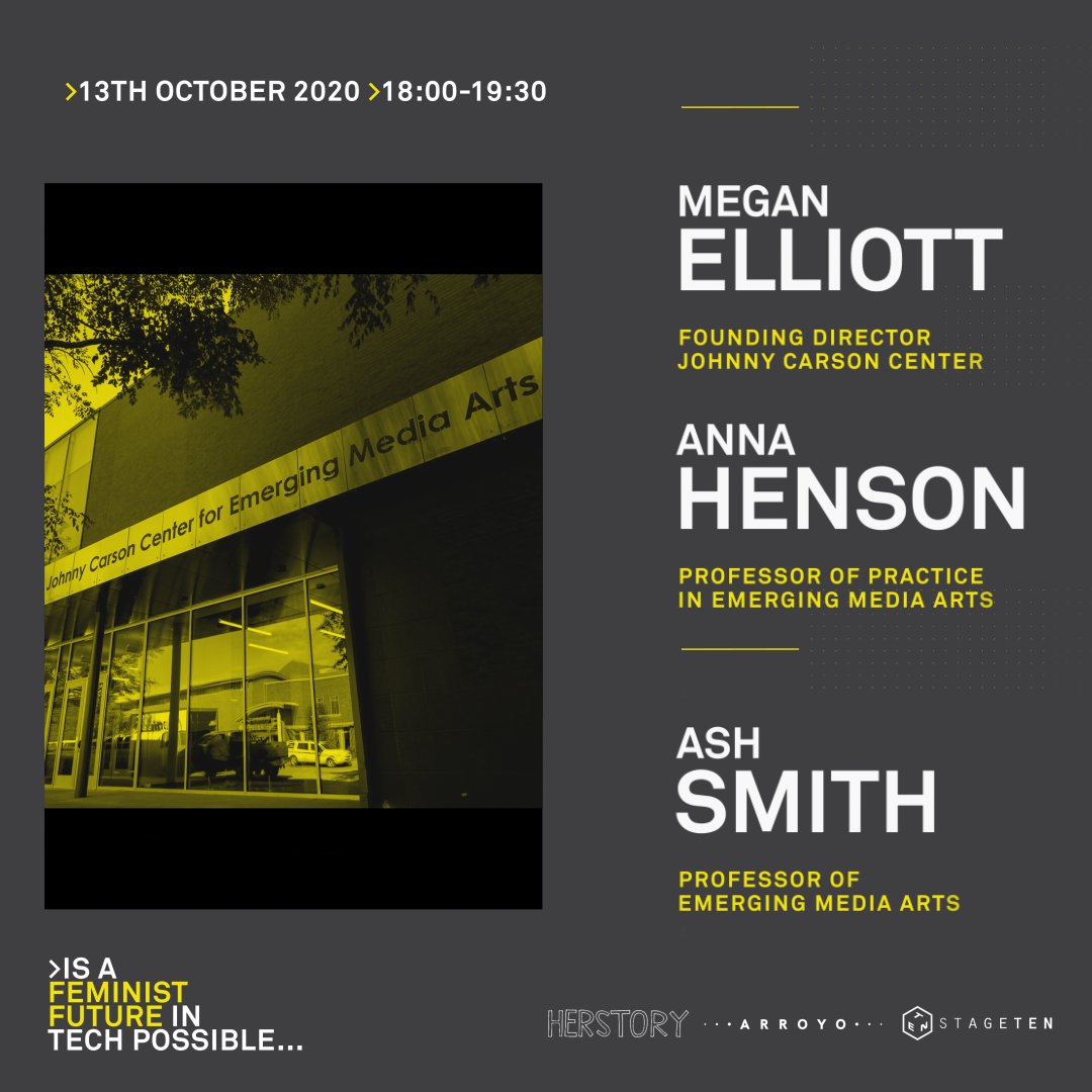 Dream bigger! This simple mantra inspired by the scientific measurement unit used to reflect a dramatic shift in power captures the entire mission of the <a href="/carsoncenterunl/">Johnny Carson Center for Emerging Media Arts</a> &amp; our event. We are excited they are joining us tonight. @ 18.00 BST 
#FeministFutureTech <a href="/alicewroe/">Alice Wroe</a>