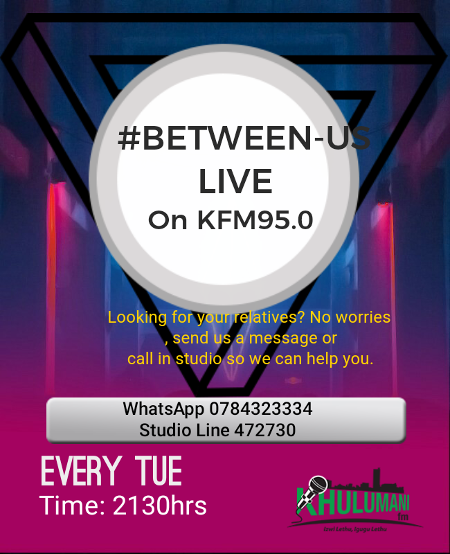khulumanifm95's tweet photo. Join @ligwenaleonard tonight as he helps you find your long lost loved ones.
See poster for detail ⬇⬇
#kfmcares
#lostrelatives
#Covid19Update https://t.co/uPx1tbc1rg