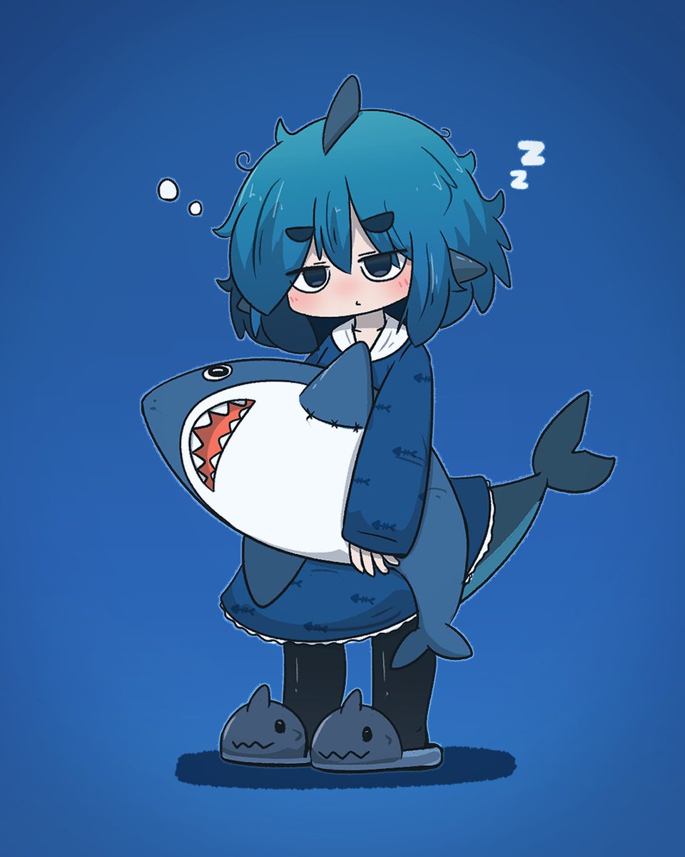 かわいいサメとかキャラがあります 画像を4枚晒したらrtがきてフォロワ うに曹長のイラスト