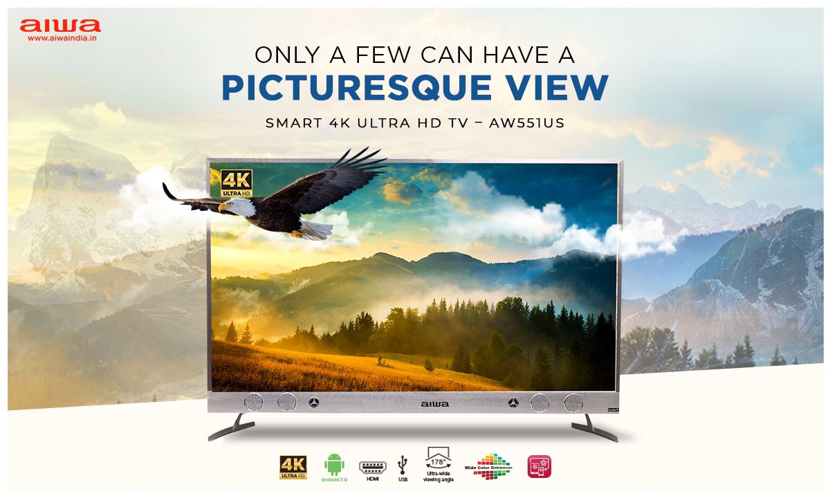 Get captivated by the hues and contrasts that will enrich your TV viewing experience with Aiwa's smart range of ultra HD series! 

#Aiwa #AiwaIndia #UltraHDSeries