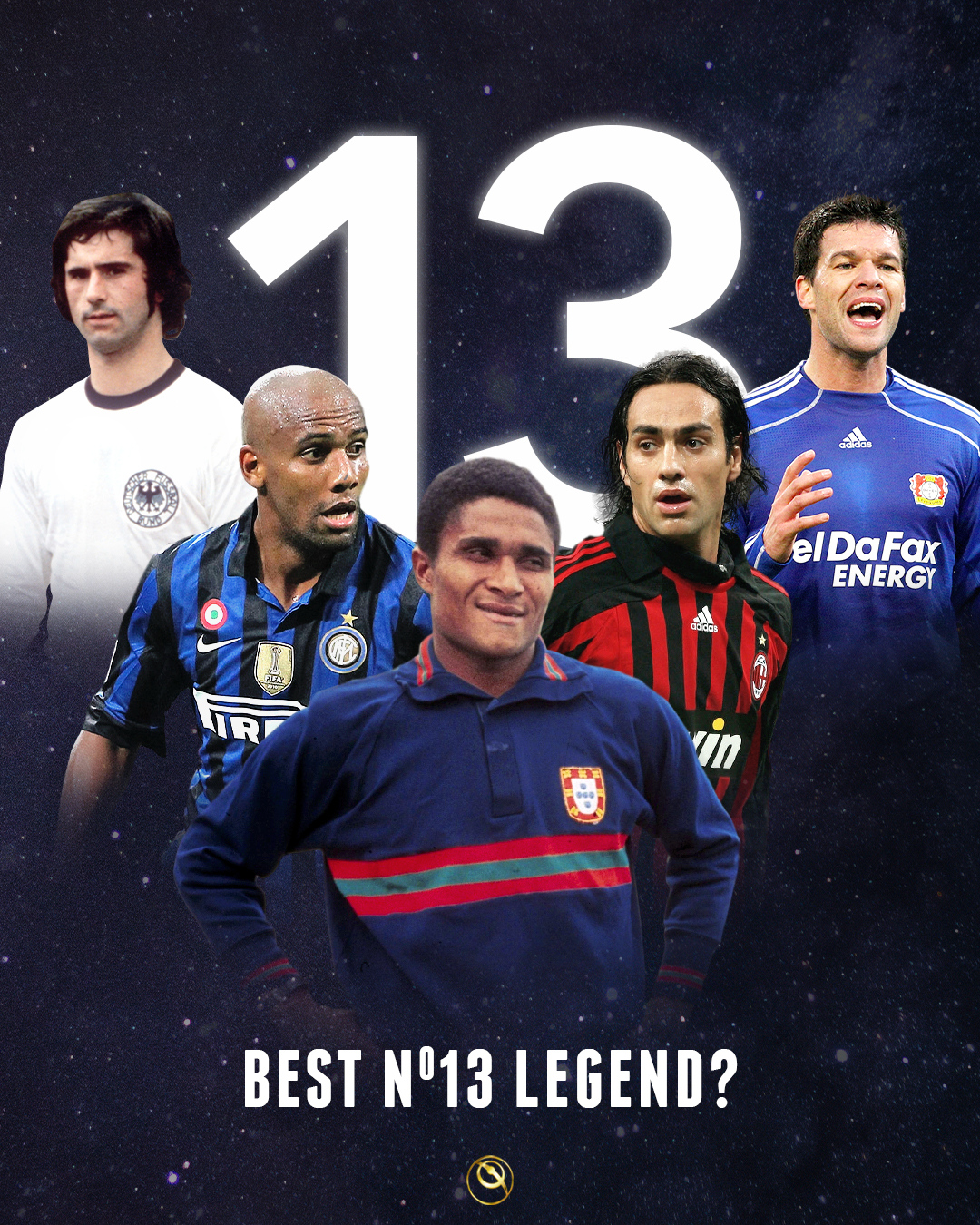 Famous soccer players jersey number 13 sales
