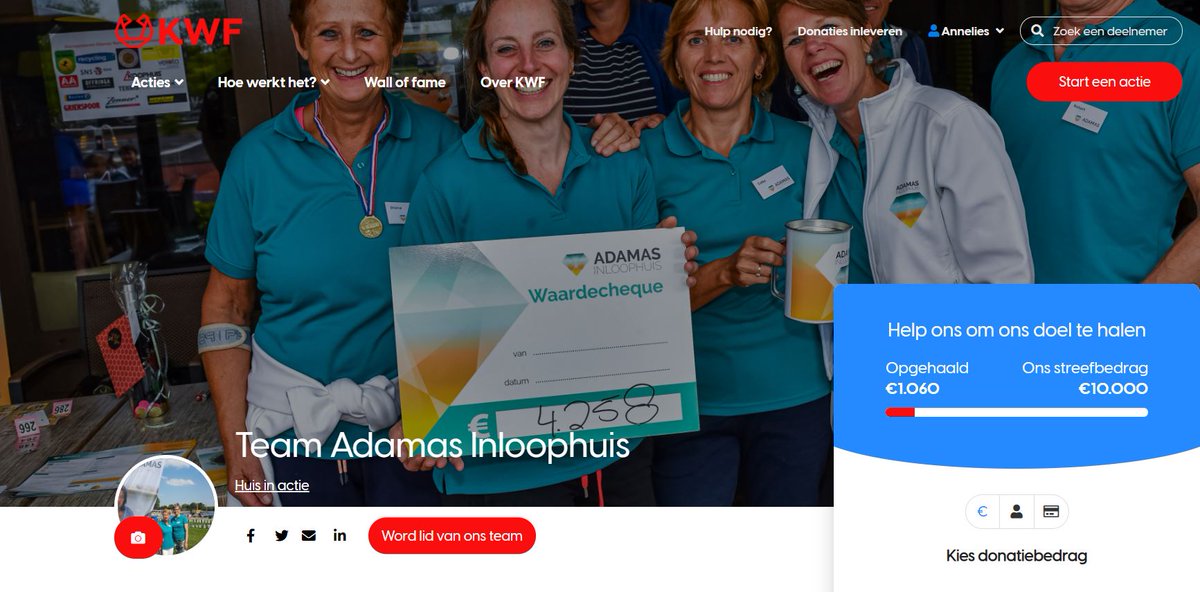 Corona heeft ons financieel zwaar getroffen, maar gelukkig kunnen we onze gasten welkom blijven heten. Wij komen in actie voor Adamas Inloophuis. Steun jij ons? acties.kwf.nl/s/19919/10277/t