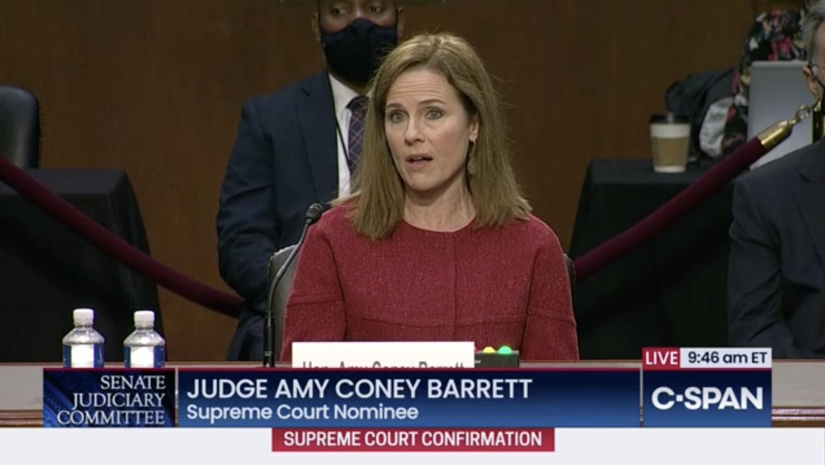 IMPORTANT:Barrett used "sexual preference" (not "sexual orientation") when discussing her views on marriage equality.This is a dogwhistle. The term "sexual preference" is used by opponents of equality to suggest that being  #LGBTQ is a choice. #BlockBarrett  #SCOTUSHearing