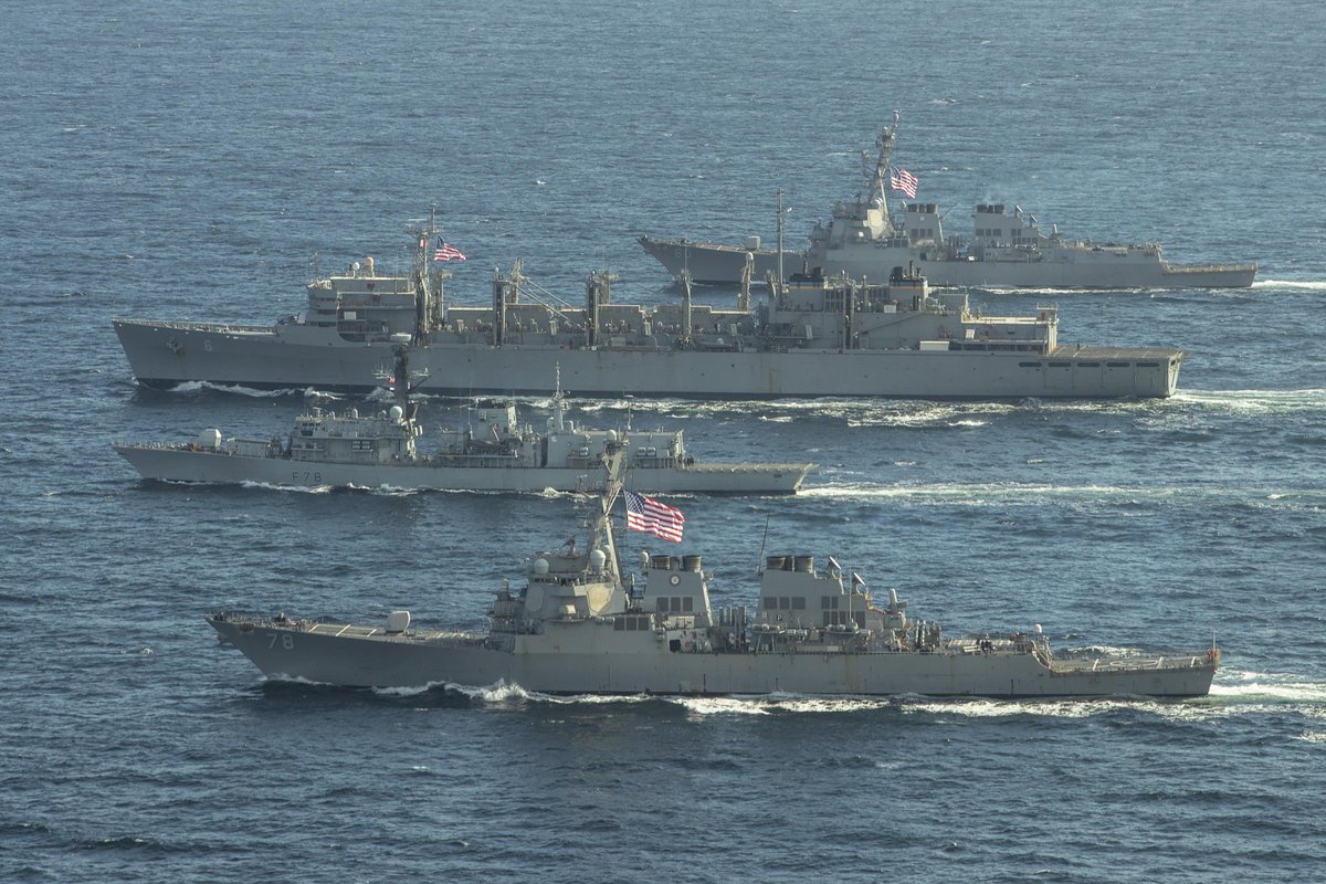 RoyalNavy's tweet photo. Happy 245th birthday from the Royal Navy to its largest and closest ally, @USNavy. Right now our ships, submarines and aircraft are working side by side in the Atlantic, Gulf and Med to safeguard our freedoms. #StrongerTogether #SemperFortis https://t.co/CSKScUqQZN