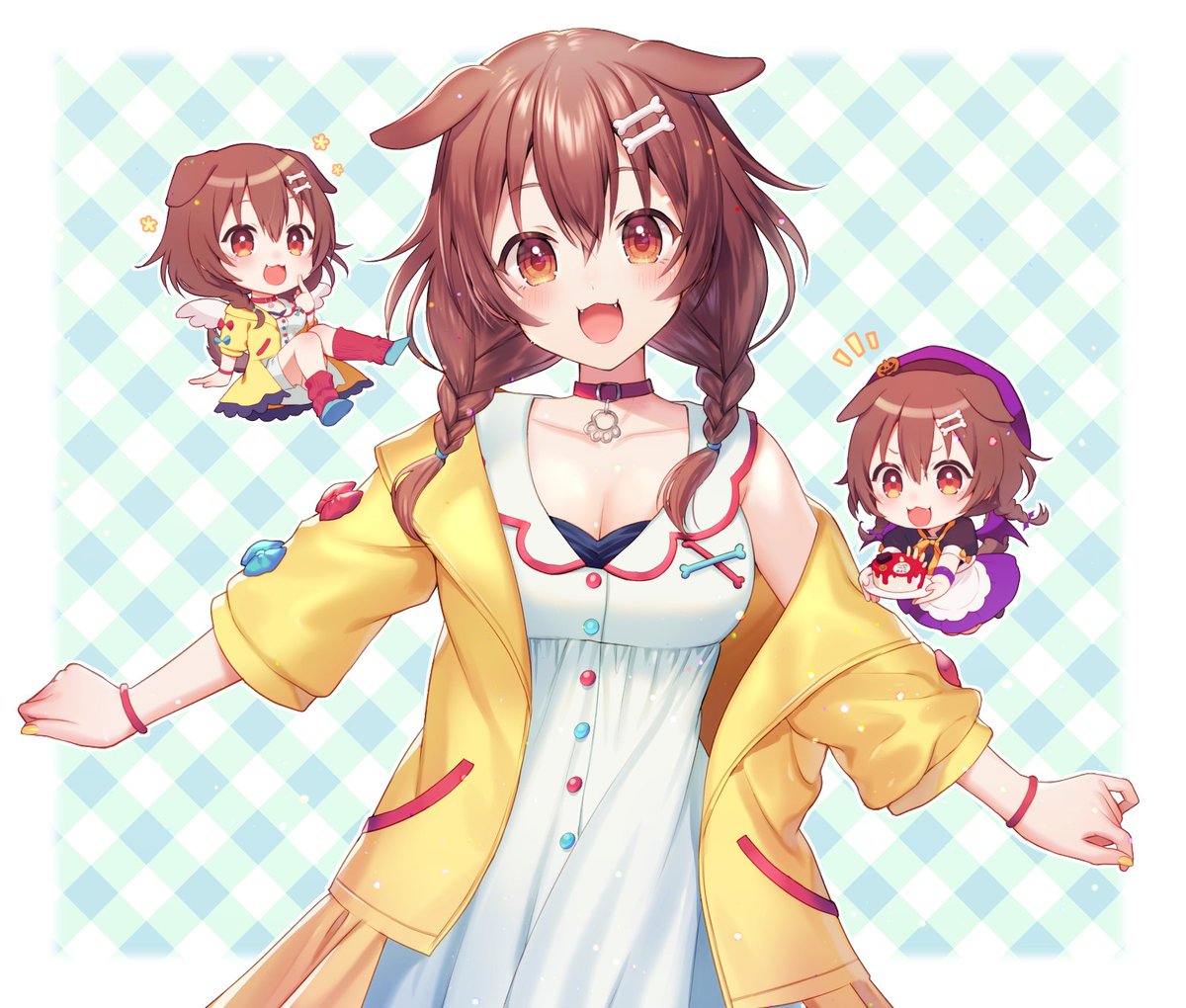 戌神ころね ,戌神ころね(通常) 「Vtuberが大好きです!夏に受肉して配信はじめました
#画像を4枚晒したらrt」|ももしき🍑🧁のイラスト