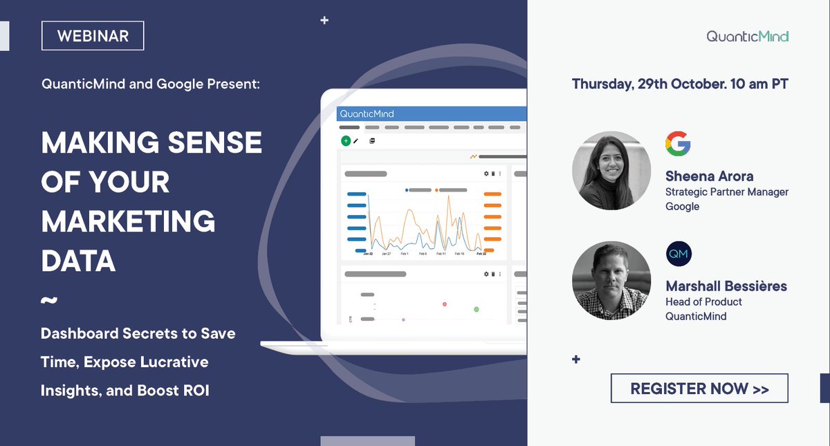 Join our upcoming webinar, on 29th October at 10 am PT, to hear Google's Sheena Arora and our own Marshall Bessières delve into the best practices of marketing data unification.
~
Learn more and register now ➡️ bit.ly/3dkddir