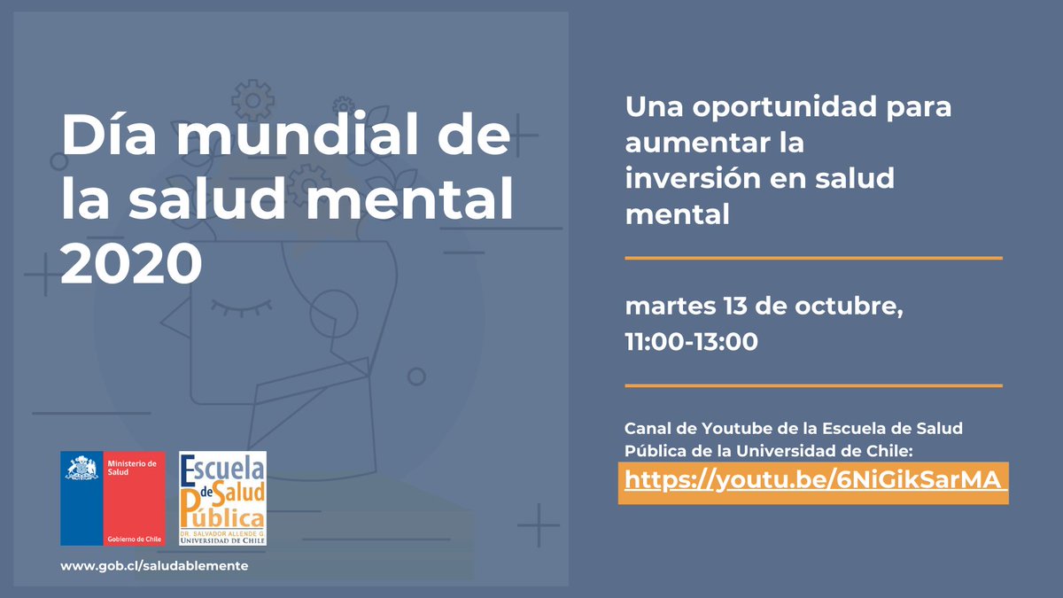 matiasirad's tweet photo. Presentando Renato Oliveira de Souza, Jefe de Unidad #saludmental de @opsoms en el Webinar del @ministeriosalud @esp_uchile del #DiaMundialSaludMental #WorldMentalHealthDay  
¡Más inversión en salud mental!

Enlace de acceso: https://t.co/Z9gv9sVEdd https://t.co/BxB1QquAcT