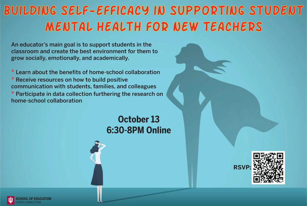 RSVP for Self-Efficacy Workshop tonight indiana.joinhandshake.com/events/548605