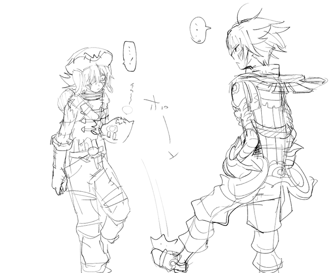 【.hack//G.U.】しょうもない落書きばっか捗る ハセヲの描き方忘れてしまった… 