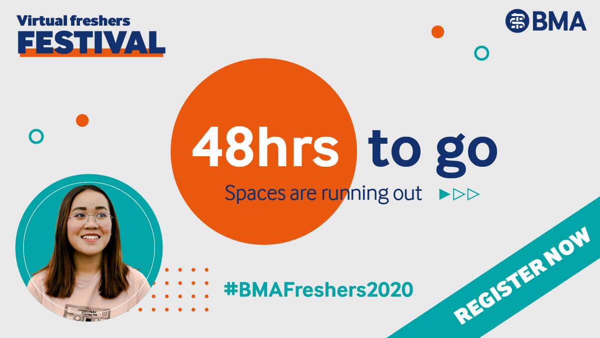 BMAHazel's tweet photo. Only 2 days until it happens😬, the suspense is killing me!!
spaces are still available for this virtual phenomenon #BMAFreshers2020 https://t.co/HZT1Ci94Eg