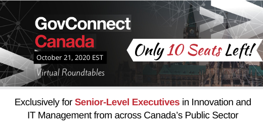Apply for your invitation to the GovConnect Canada virtual roundtables happening on October 21st! ONLY 10 SEATs left for senior-level executives in #PublicSector innovation and #ITmanagement. Click here>> bit.ly/30PFuZL
#GovConnect #PublicServices #DigitalTransformation
