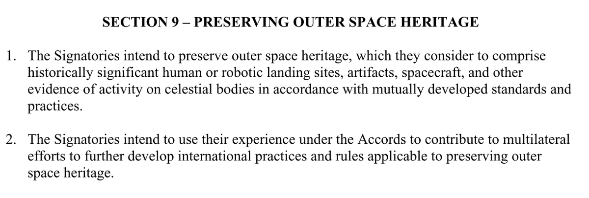 Quite explicit incorporation of lunar heritage, which is sure to make  @ForAllMoonkind happy, but likely irk libertarian space developers - who just want to drill it all up..