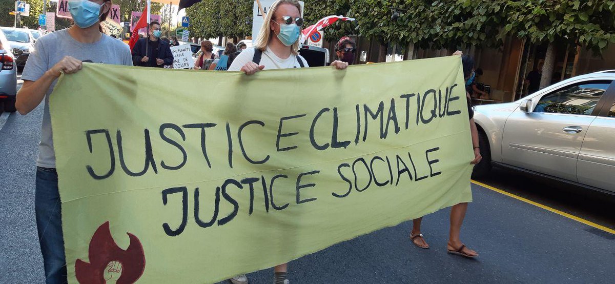 banderole Justice climatique, justice sociale