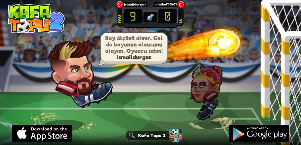 Kafa Topu 2'de rakip arıyorum. Oyuncu adım 'ismaildurgut'. Gelin maç yapalım! İndirmek için > app.adjust.com/7lb0aee_oovl5up #kafatopu2 <a href="/HB2Official/">Head Ball 2</a>