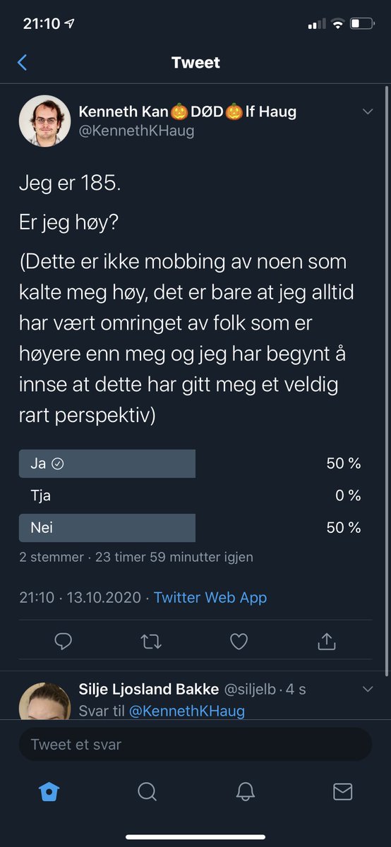 Kenneth Kandolf Haug Jeg Er 185 Er Jeg Hoy Dette Er Ikke Mobbing Av Noen Som Kalte Meg Hoy Det Er Bare At Jeg Alltid Har Vaert Omringet Av Folk