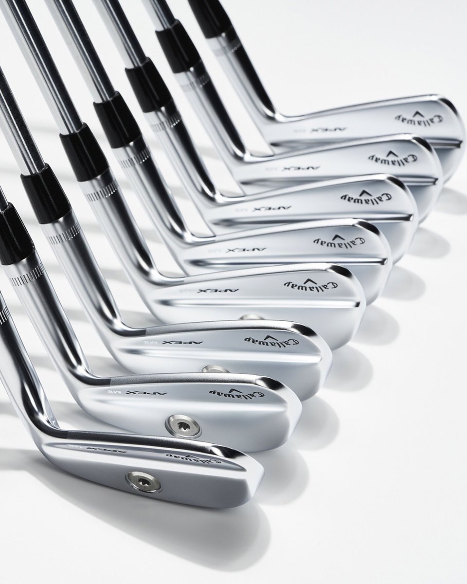 Precision requires progression!👊📈 We've taken the sleek and classic blade shape of the Apex MB Irons to the next level by engineering a new weighting system and adding 20V precision grooves designed for the best players in the game. Available for pre-order 10.22!