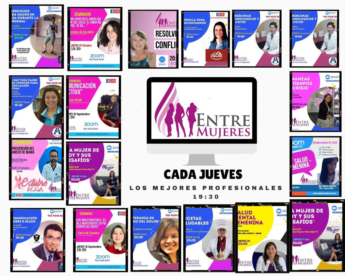 chrisgavilanes's tweet photo. 👉 Cada Jueves 1️⃣9️⃣:3️⃣0️⃣ los mejores profesionales, con los mejores Seminarios, hemos sido muy bendecidos con tremendos temas, y queremos que TÚ también los puedas recibir, SEPARA EN TU AGENDA dedícate tiempo para crecer y aprender. #entremujeres  #DistritoTungurahua https://t.co/Z3MiWEdNAx