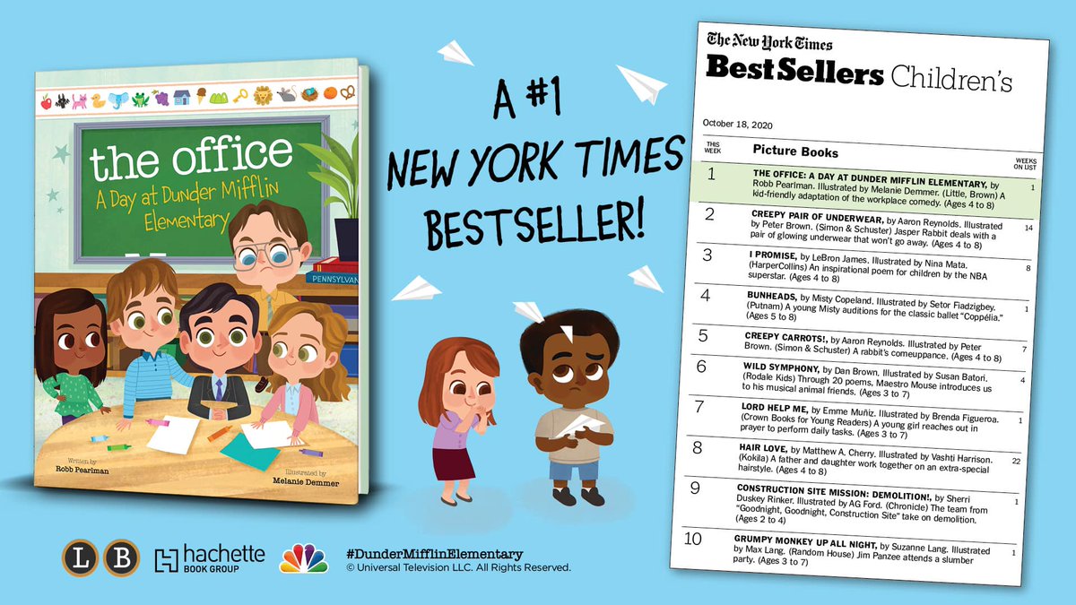We want to congratulate our client, <a href="/NBCUniversal/">NBCUniversal</a> for reaching #1 on <a href="/nytimes/">The New York Times</a> Best Seller List with their new publishing, The Office: A Day at Dunder Mifflin Elementary. #brandlicensing #theoffice