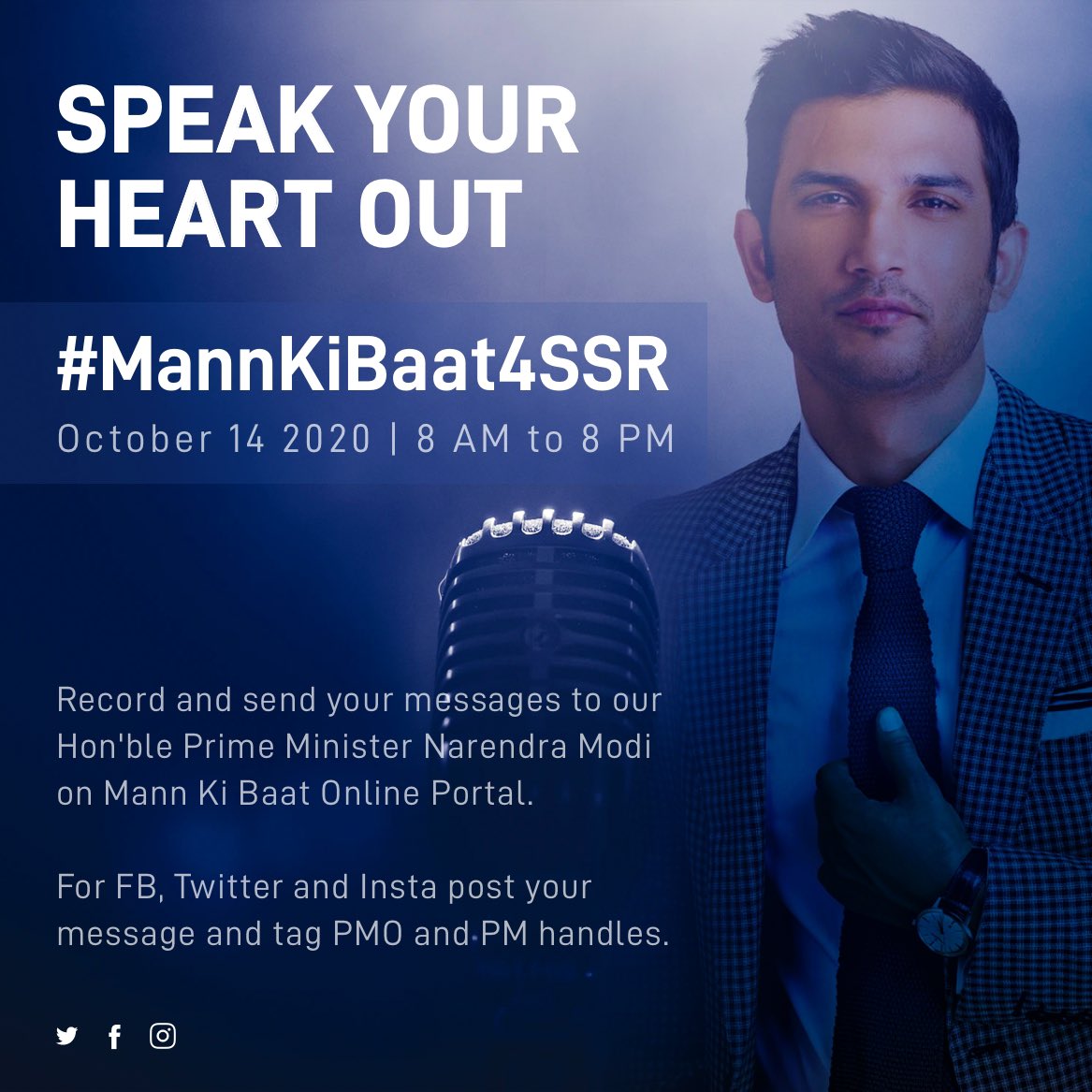 abe_umesh's tweet photo. This seems like a good opportunity to raise our voices for justice and truth #MannKiBaat4SSR We can stay united in this endeavor and show that public is awaiting justice. 🙏❤️🙏 I even want to thank my extended family to always stand by us. Much Love ❤️ #MannKiBaat4SSR https://t.co/YEIjzeXA0x