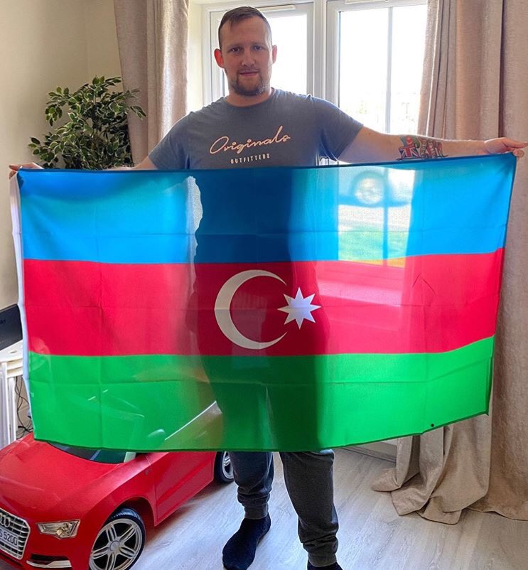 Showing our support for #Gandja and #Azerbaijan from the UK!
#PrayForGandja #KarabakhisAzerbaijan