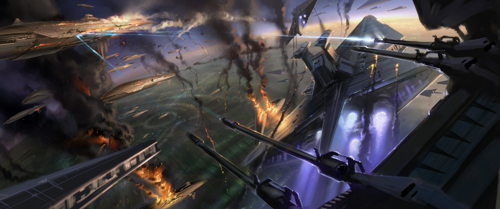 The Spaceshipper on X Revenge of the Sith 2005 Battle of Coruscant art by Ryan Church. https t TvIVp3Ndko X