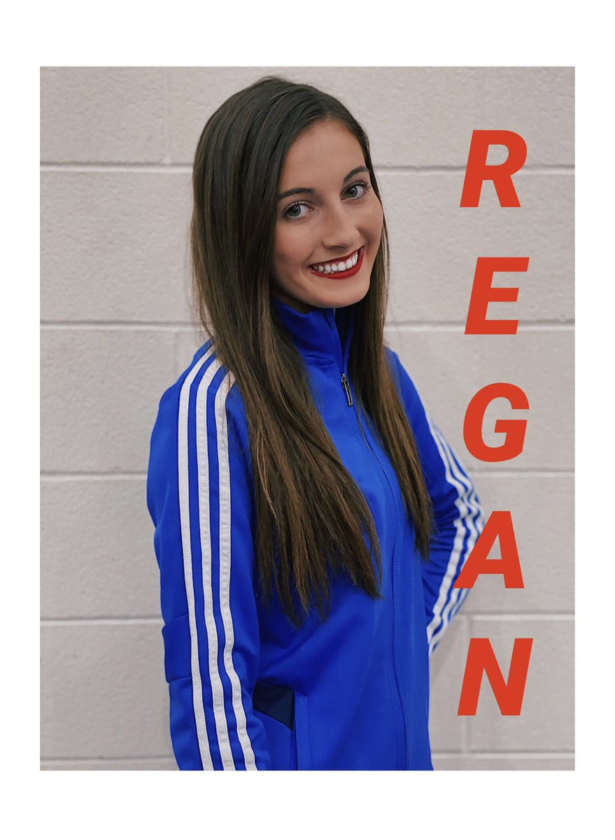 This weeks cheerleader of the week is Regan Kimbler. Regan is the daughter of Tammy and Jeff Kearnes. Her favorite color is blue and she loves sour patch kids. Regan is a sophomore and has been cheering for four years.❤️