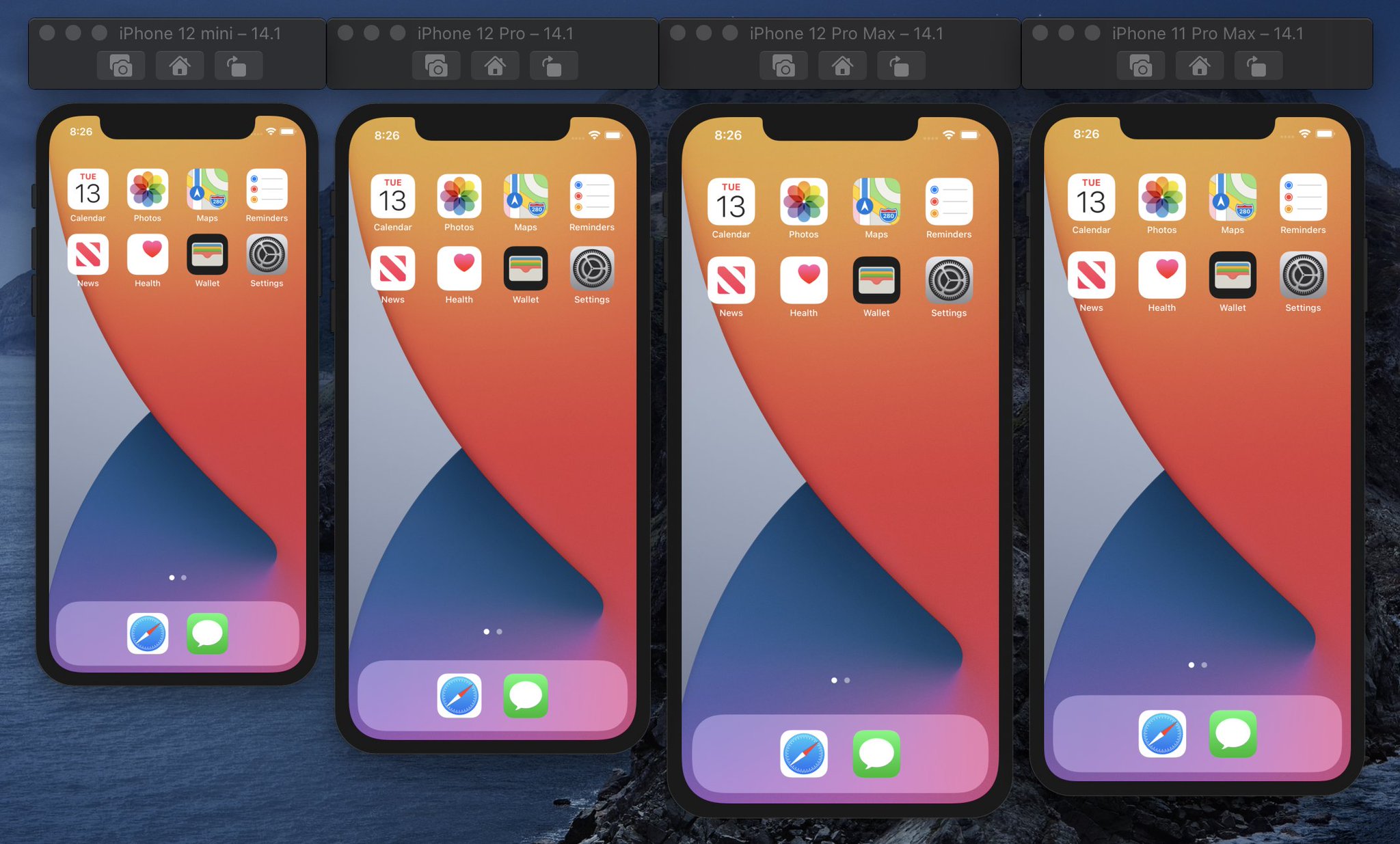 Paul Hudson If You Run The Various Iphones In Simulator Using Physical Size Display You Can Get Some Idea Of How They Match Up Side By Side Nb That S An