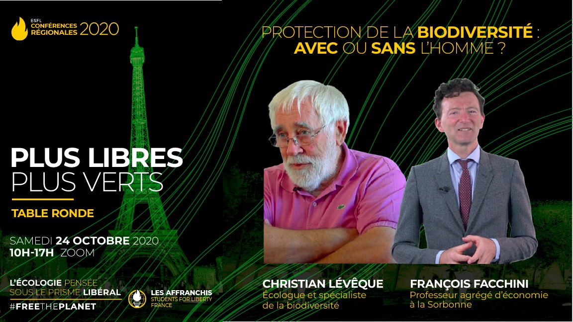 SFL_France's tweet image. L’écologie est-elle encore scientifique ? Faut-il opposer nature et culture ? L’économie de marché permet-elle de protéger l’environnement ?

Une table ronde avec Christian Lévêque et François Facchini.

L’horaire sera annoncé prochainement.

Inscription : tfaforms.com/4852732