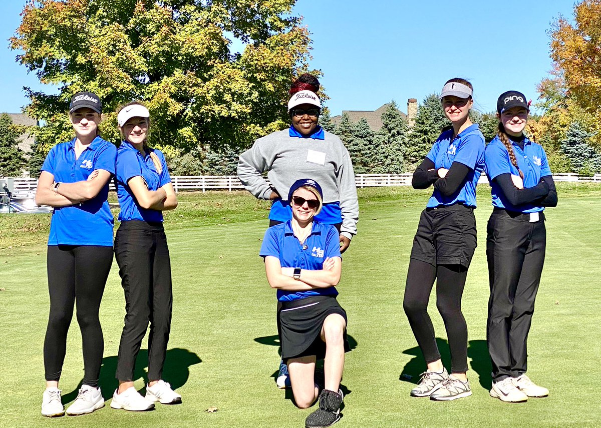 HBGirlsGolf's tweet photo. HB Girls Golf ended the season today after shooting a 371 at Districts. It’s been a great ride! So super proud of this group and beyond grateful we had the opportunity to play this season. ❤️⛳️ ❤️@HBHSathletics @BradleyAB @BradleyHS @ThisWeekHennen https://t.co/5JU7LG7E0x