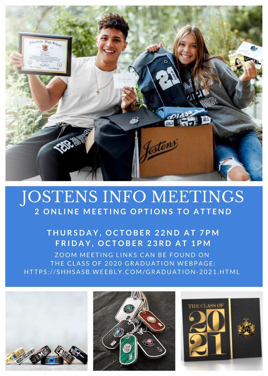 SH_BandandGuard's tweet image. Class of 2021!! 

It is that time!! Time to hear from Jostens about all your graduation attire and swag!!! 

See the flyer for times and visit your Class of 2021 Graduation webpage for links to the meeting. shhsasb.weebly.com/graduation-202…
