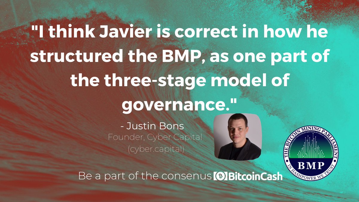 AskTheBMP's tweet photo. “I think Javier is correct in how he structured the BMP, as one part of the three-stage model of governance."

- @Justin_Bons

Learn more and onboard today

EN: https://t.co/PeoKjxS8gA

ZH: https://t.co/5Qt3l7M8CP

ES: https://t.co/2mxlkTgz34

@yhaiyang @BinancePool

#BitcoinCash https://t.co/e28Evrz6tx