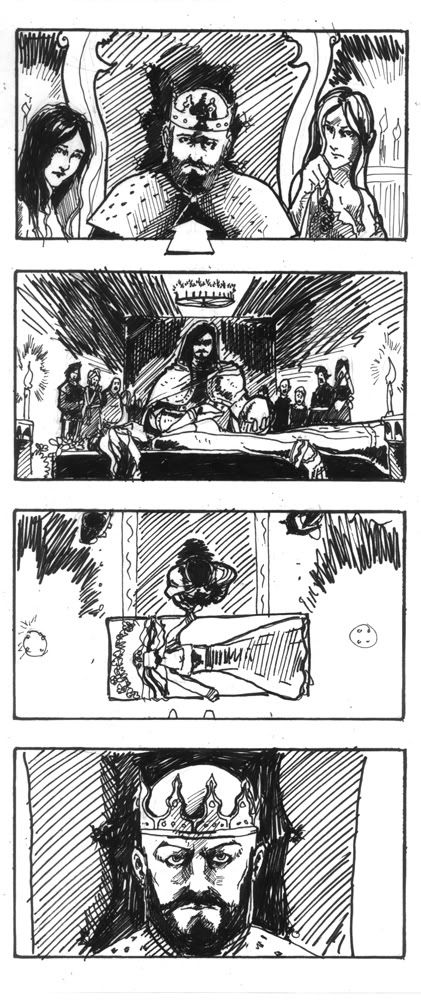 the first big job I ever got, right when I started, was to work on Killswitch Engage's Holy Diver music video, I got to do all the storyboards and then see how the music video lined up with em - it was so cool to see it all realized, I was a real freelancer ? 