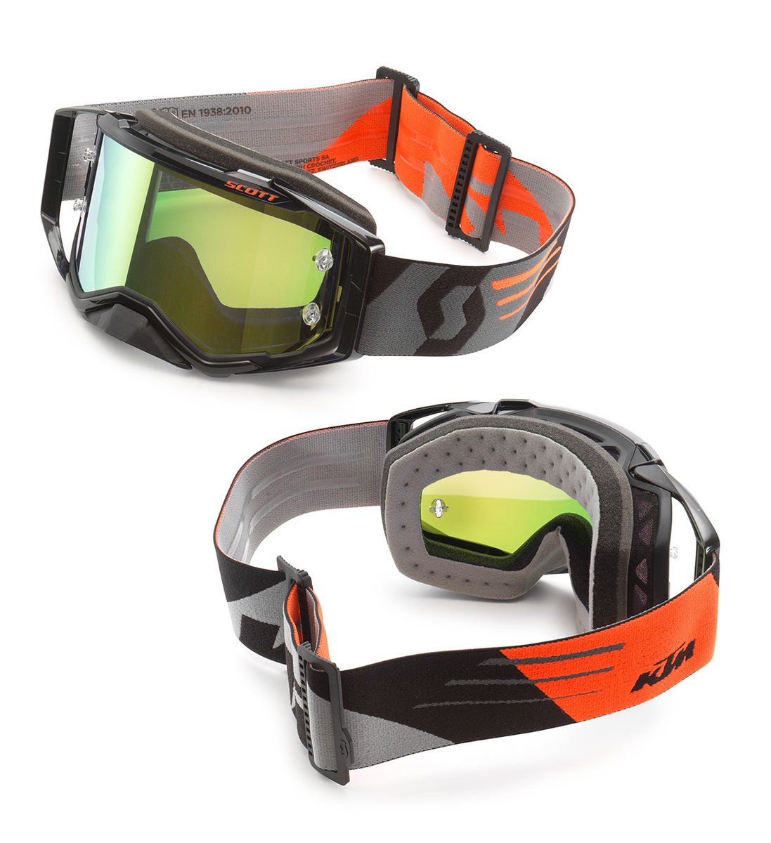 The PROSPECT GOGGLES from @scottmotosports are exclusive to #KTMPowerWear and offer a wide field of view thanks to it's large injected polycarbonate lens. The removable nose guard, anti-fog properties + Lens Lock System make these goggles #READYTORACE! Spare clear lens included.