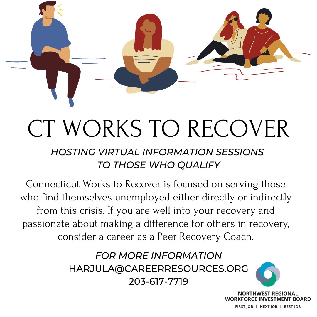 NRWIB's tweet photo. Do you have a passion for helping others? If your recovery inspires you to help others, becoming a peer recovery coach is for you. We are holding information sessions virtually. For more information about the program, contact Sami Harjula by email - harjula@careerresources.org https://t.co/27mlGXaFsv