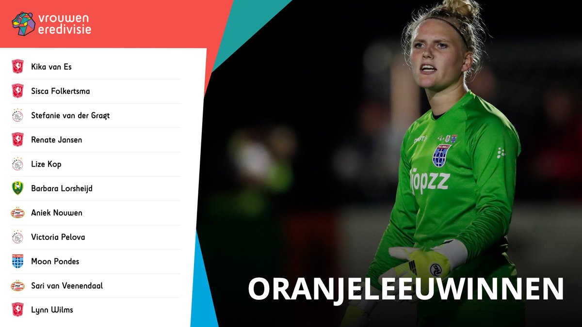 VrEredivisie's tweet photo. Er zitten 1️⃣1️⃣ spelers uit de #VrouwenEredivisie in de selectie van de @oranjevrouwen! 💪

Voor Moon Pondes van @PECVrouwen is het de eerste keer dat ze bij de selectie zit 👏 https://t.co/4iwUYxeslx