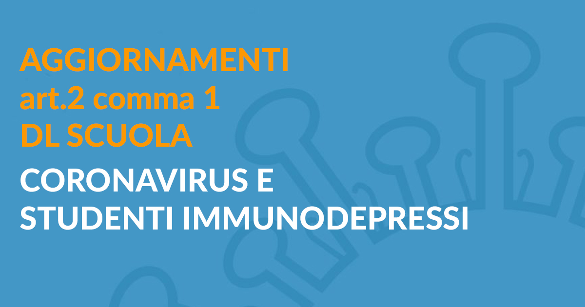 [Ordinanza Ministeriale n° 134 del 9 ottobre]
<a href="/Apiafco/">Ass. Psoriasici Amici della Fondazione Corazza</a> ha a cuore la tutela degli studenti con #malattie gravi e #autoimmuni. Tramite il nostro appello alle #istituzioni, siamo fieri che con questo provvedimento verranno attivate forme di #didatticadigitale Integrata.