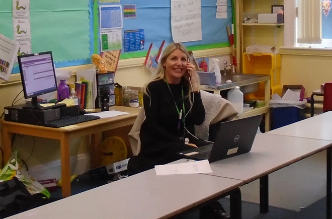 EdgarSewter's tweet photo. Parents evening with a difference at Edgar Sewter this week. Just two of our wonderful teachers making telephone calls to our families instead of face to face meetings. @ASSETEdu #parentsevening #ourteachersarethebest #educatingEdgar https://t.co/M3fDHB6dJh