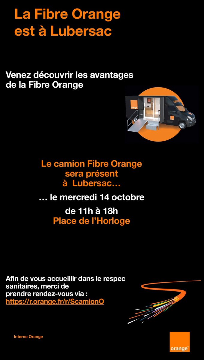 🚛Demain dès 11h retrouvez notre équipe commerciale à Lubersac pour découvrir les offres #FibreOrange sur le réseau public <a href="/DORSAL_Syndicat/">Syndicat mixte DORSAL</a> <a href="/NouvAquitTHD/">Nouvelle-Aquitaine THD</a>