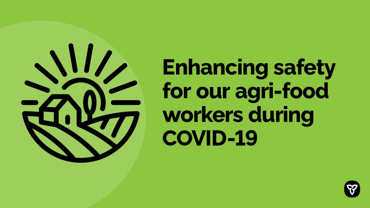 AgricultureON's tweet photo. Ontario and Canada are investing up to $26.6 million to better support agri-food sector worker health and safety and help farmers during the COVID-19 outbreak. https://t.co/caJptZViGN #OntAg #OntAgWeek https://t.co/hOQ3DUq05w