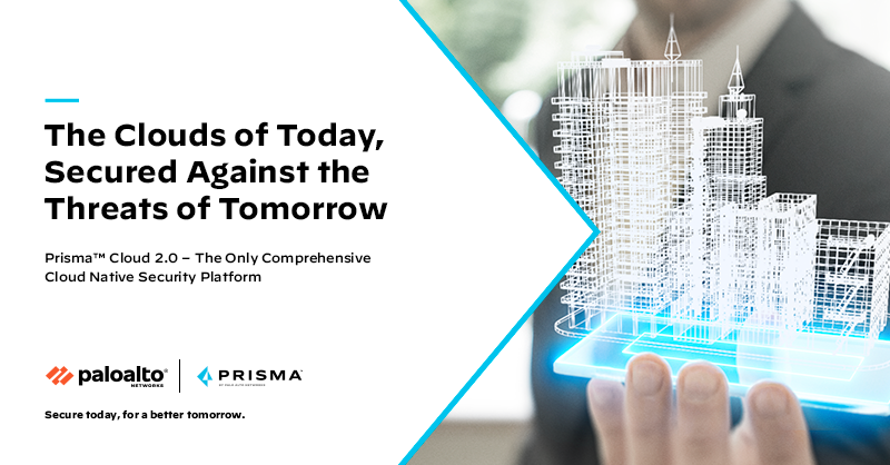 PaloAltoNtwks's tweet photo. Announcing Prisma Cloud 2.0: even more innovative features to give users greater control over their #cloudsecurity. See what's included. https://t.co/UdBIXLvET1 https://t.co/3ZFFDOnE3x
