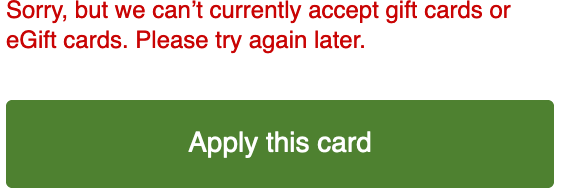 HackyPenguin's tweet photo. @curryspcworld  Any reason why your no longer accepting giftcards at this time? https://t.co/LEOfw1kKyv