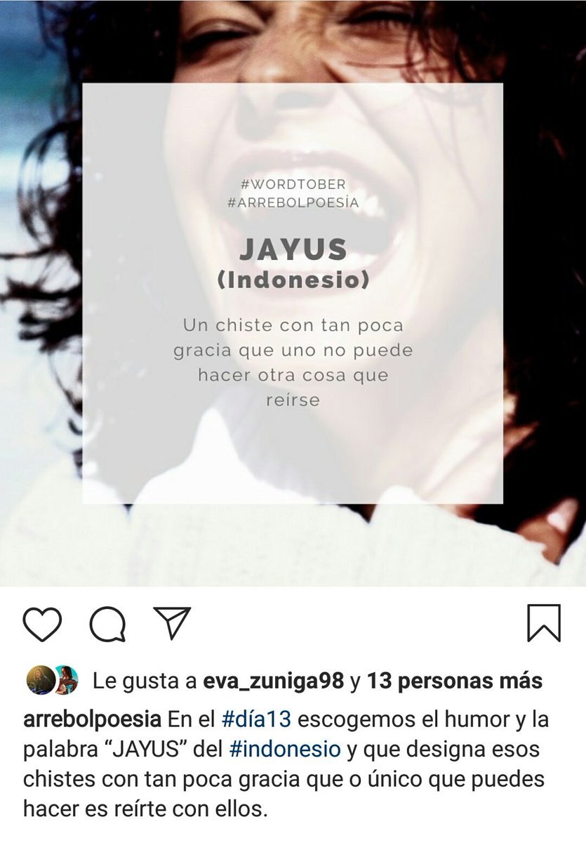 Davcolgar's tweet photo. La palabra de hoy en el reto de @arrebolpoesia es Jayus (indonesio)
https://t.co/yF5QWL0L8z

#dia13 #wordtober #storie #writing #Writer #jayus #indonesio #words #October #WordOfTheDay https://t.co/PLRDWz4sag