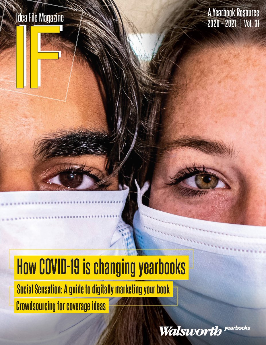 yearbookforever's tweet photo. The newest issue of Idea File magazine is now available at https://t.co/w1lWpvj2DV and filled with articles to help you navigate yearbook in the 2021 school year. #Walsworth #yearbooks #IdeaFile https://t.co/0XFkoc4dv2