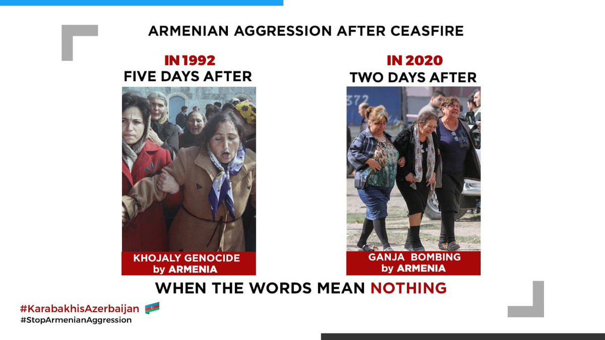 amilcavadov's tweet photo. Ceasefire signed by Armenia worth nothing. What is this? Armenian forces launched missiles and killed civilians in Ganja last week. It is not even the area of Karabagh! Targeting civilians is a crime against humanity. #StopArmenianAggression 
#KarabakhisAzerbaijan
#PrayForGanja https://t.co/Ndt1ahzQQC